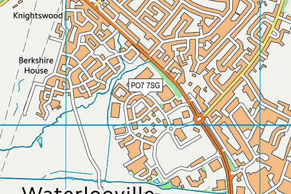 PO7 7SG map - OS VectorMap District (Ordnance Survey)