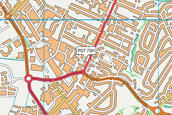 PO7 7SH map - OS VectorMap District (Ordnance Survey)