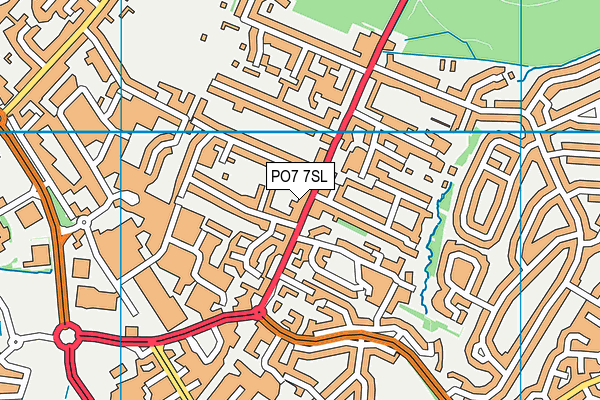 PO7 7SL map - OS VectorMap District (Ordnance Survey)