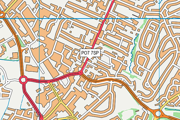 PO7 7SP map - OS VectorMap District (Ordnance Survey)