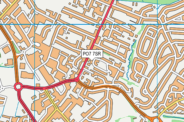 PO7 7SR map - OS VectorMap District (Ordnance Survey)