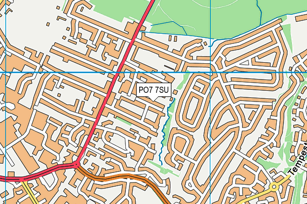 PO7 7SU map - OS VectorMap District (Ordnance Survey)