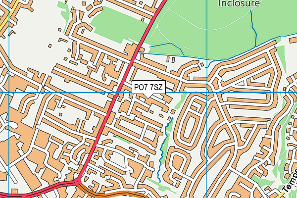 PO7 7SZ map - OS VectorMap District (Ordnance Survey)