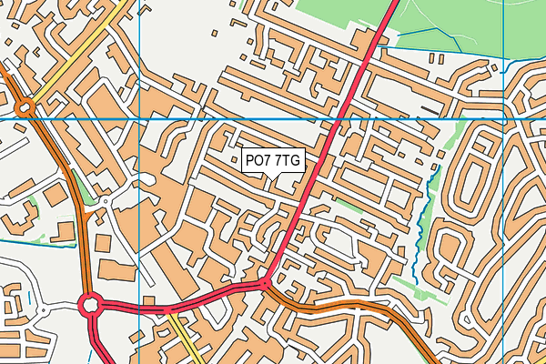 PO7 7TG map - OS VectorMap District (Ordnance Survey)