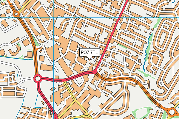PO7 7TL map - OS VectorMap District (Ordnance Survey)