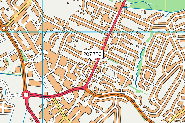 PO7 7TQ map - OS VectorMap District (Ordnance Survey)