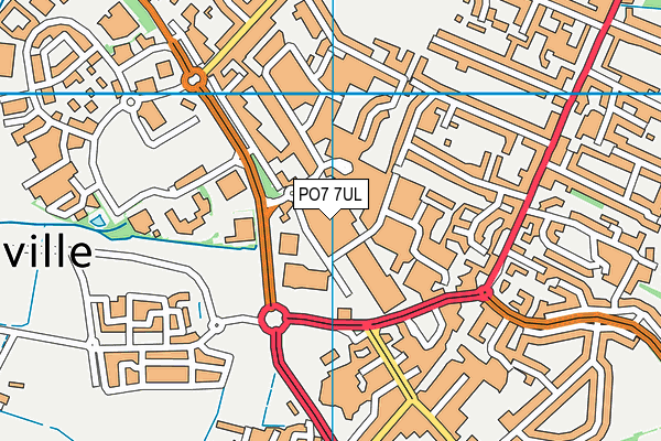 PO7 7UL map - OS VectorMap District (Ordnance Survey)