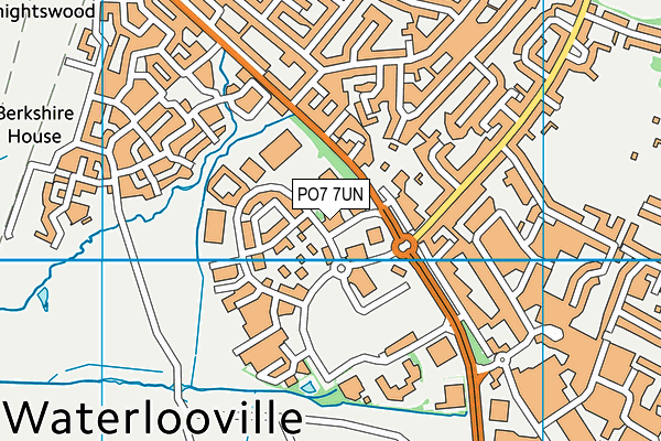 PO7 7UN map - OS VectorMap District (Ordnance Survey)