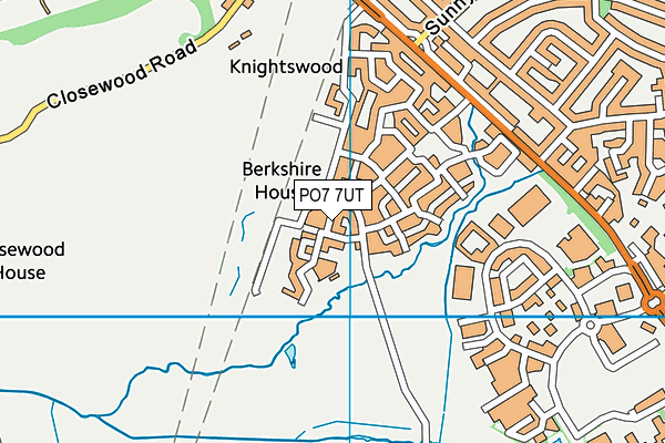 PO7 7UT map - OS VectorMap District (Ordnance Survey)