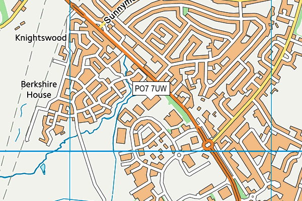 Waterlooville Leisure Centre map (PO7 7UW) - OS VectorMap District (Ordnance Survey)