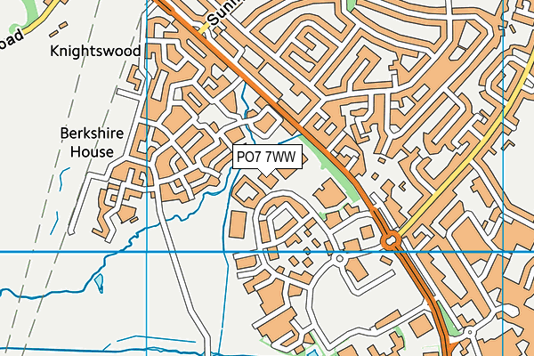 PO7 7WW map - OS VectorMap District (Ordnance Survey)