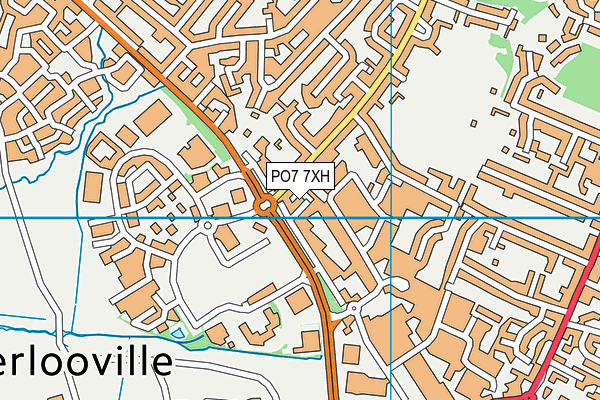 PO7 7XH map - OS VectorMap District (Ordnance Survey)