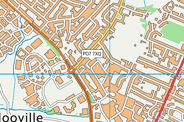 PO7 7XQ map - OS VectorMap District (Ordnance Survey)