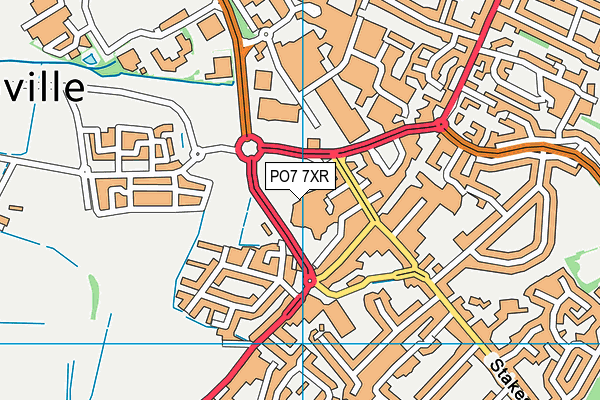 PO7 7XR map - OS VectorMap District (Ordnance Survey)