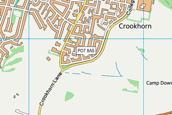 PO7 8AS map - OS VectorMap District (Ordnance Survey)