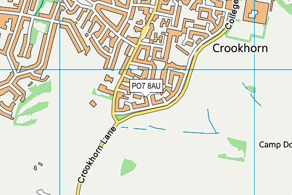 PO7 8AU map - OS VectorMap District (Ordnance Survey)