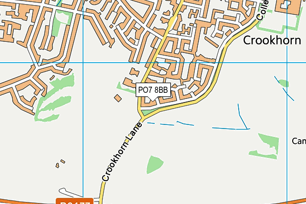 PO7 8BB map - OS VectorMap District (Ordnance Survey)