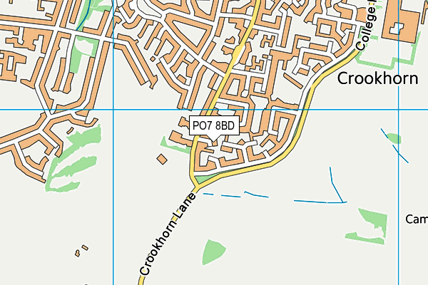 PO7 8BD map - OS VectorMap District (Ordnance Survey)