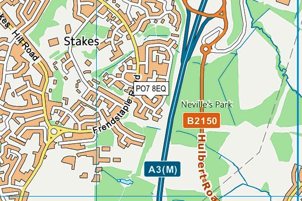 PO7 8EQ map - OS VectorMap District (Ordnance Survey)