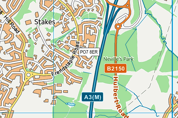 PO7 8ER map - OS VectorMap District (Ordnance Survey)