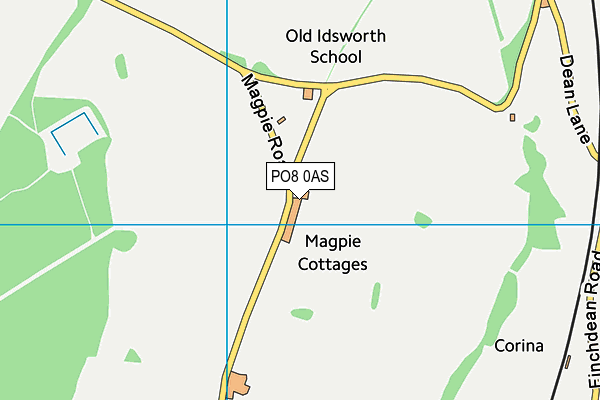 PO8 0AS map - OS VectorMap District (Ordnance Survey)