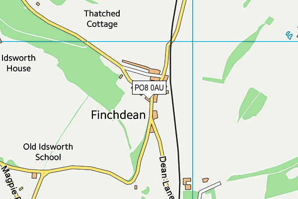 PO8 0AU map - OS VectorMap District (Ordnance Survey)