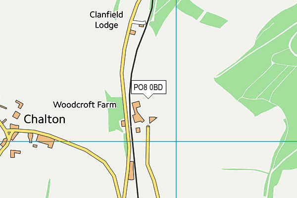 PO8 0BD map - OS VectorMap District (Ordnance Survey)