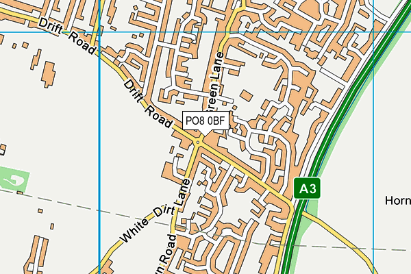 PO8 0BF map - OS VectorMap District (Ordnance Survey)