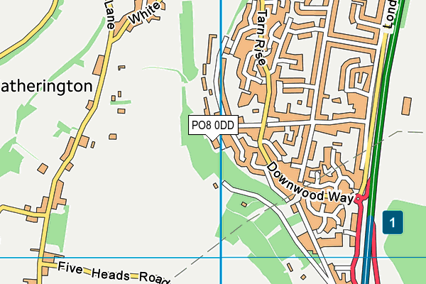 PO8 0DD map - OS VectorMap District (Ordnance Survey)