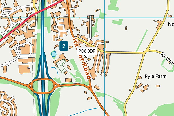 PO8 0DP map - OS VectorMap District (Ordnance Survey)