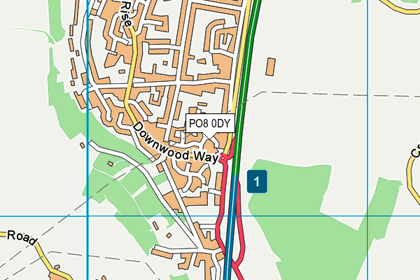 PO8 0DY map - OS VectorMap District (Ordnance Survey)