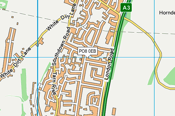 PO8 0EB map - OS VectorMap District (Ordnance Survey)