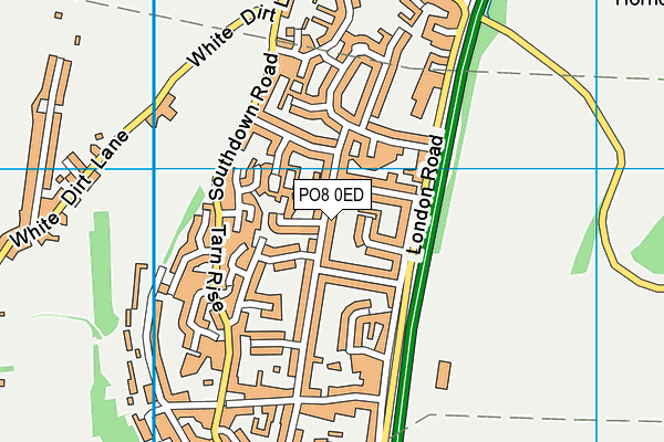 PO8 0ED map - OS VectorMap District (Ordnance Survey)