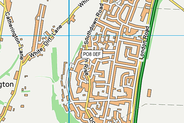 PO8 0EF map - OS VectorMap District (Ordnance Survey)