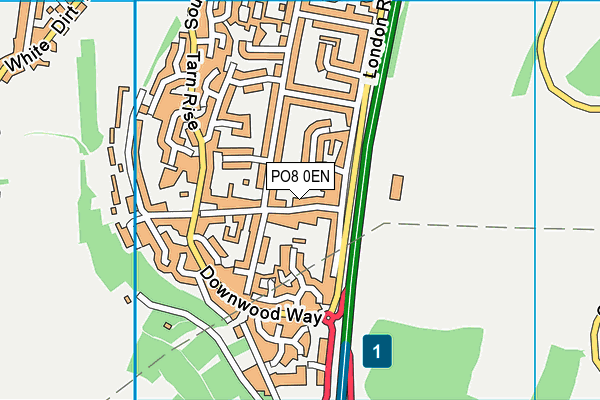 PO8 0EN map - OS VectorMap District (Ordnance Survey)