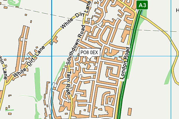 PO8 0EX map - OS VectorMap District (Ordnance Survey)