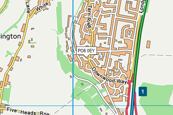 PO8 0EY map - OS VectorMap District (Ordnance Survey)