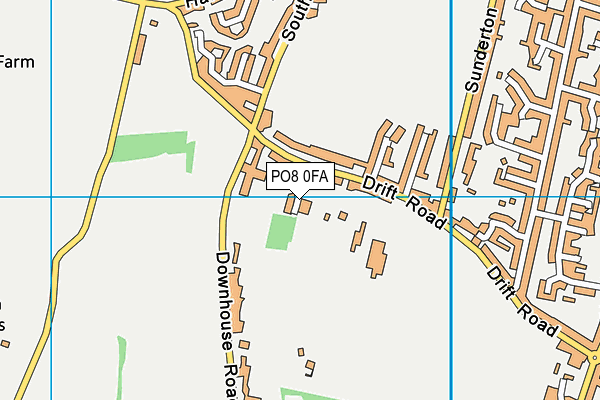 PO8 0FA map - OS VectorMap District (Ordnance Survey)