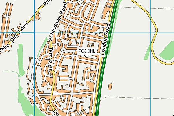 PO8 0HL map - OS VectorMap District (Ordnance Survey)
