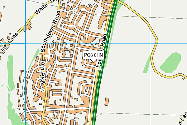 PO8 0HN map - OS VectorMap District (Ordnance Survey)