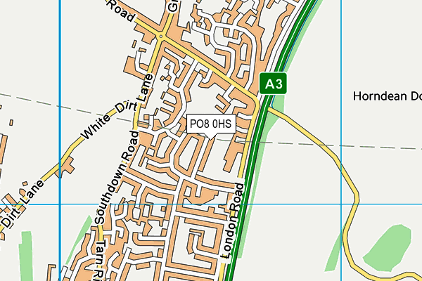 PO8 0HS map - OS VectorMap District (Ordnance Survey)