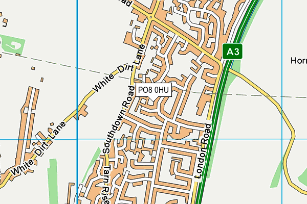PO8 0HU map - OS VectorMap District (Ordnance Survey)