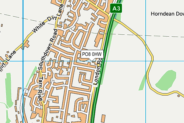 PO8 0HW map - OS VectorMap District (Ordnance Survey)