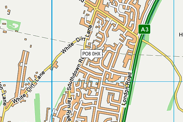 PO8 0HX map - OS VectorMap District (Ordnance Survey)