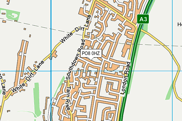 PO8 0HZ map - OS VectorMap District (Ordnance Survey)