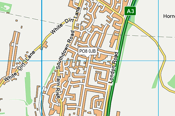 PO8 0JB map - OS VectorMap District (Ordnance Survey)