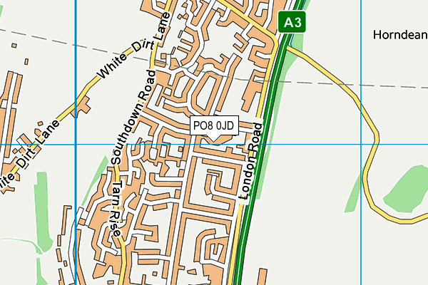 PO8 0JD map - OS VectorMap District (Ordnance Survey)