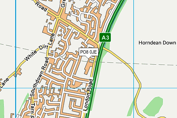 PO8 0JE map - OS VectorMap District (Ordnance Survey)