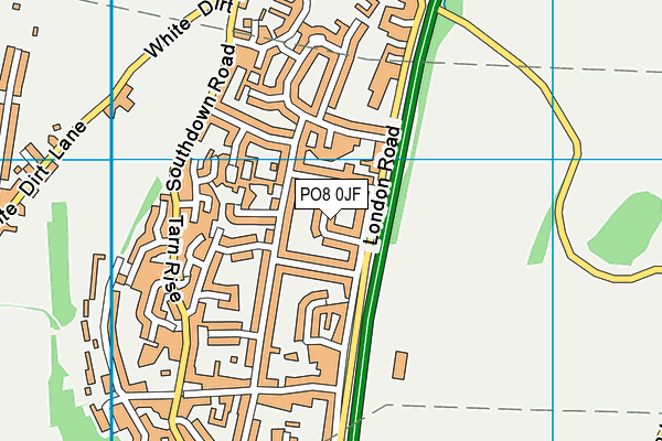 PO8 0JF map - OS VectorMap District (Ordnance Survey)