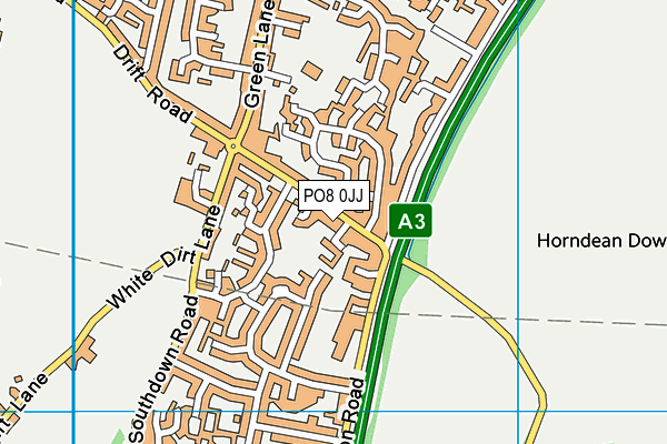 PO8 0JJ map - OS VectorMap District (Ordnance Survey)